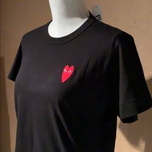 PLAY Comme De Garcons black short-sleeved t-shirt